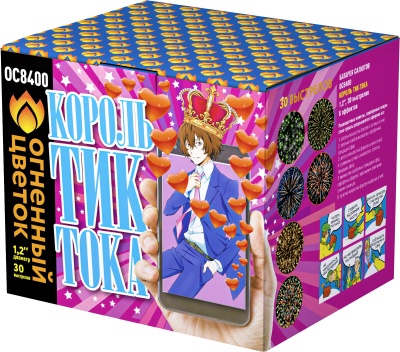 Король Тик-Тока Батарея салютов купить в Мценске | mcensk.salutsklad.ru